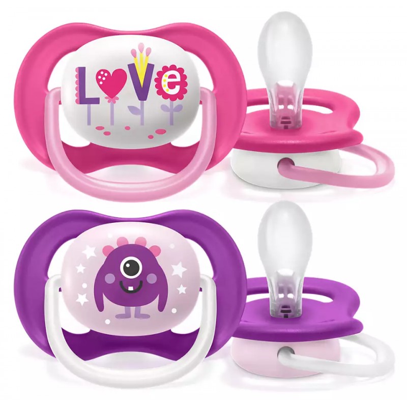 Philips Avent Ultra Air Happy Orthodontic Silicone Soother 6-18m  2τμχ