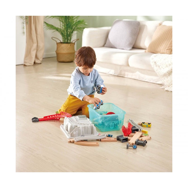 Hape Railway Ξύλινος Σιδηρόδρομος City Bucket Set