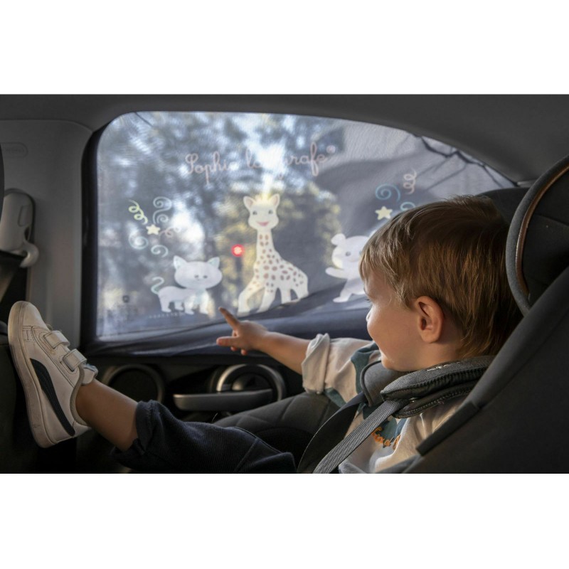 Σόφι η καμηλοπάρδαλη Σετ 2 ηλιοπροστασίες αυτοκινήτου φορετές στο παράθυρο