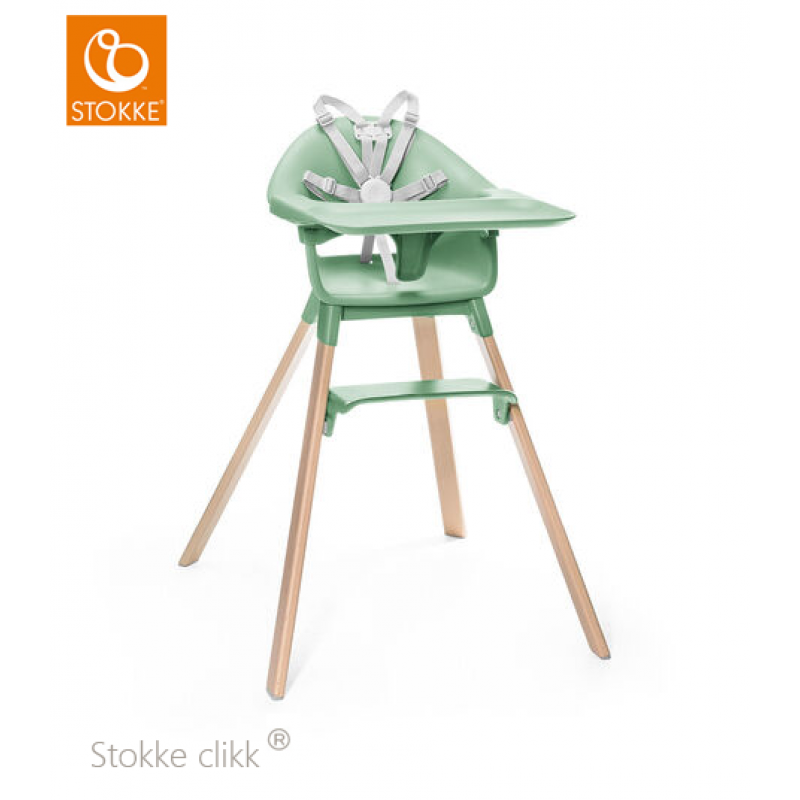 Stokke Clikk high chair κάθισμα φαγητού clover green με Δώρο την Travel bag & Σουπλά ezpz™ by Stokke