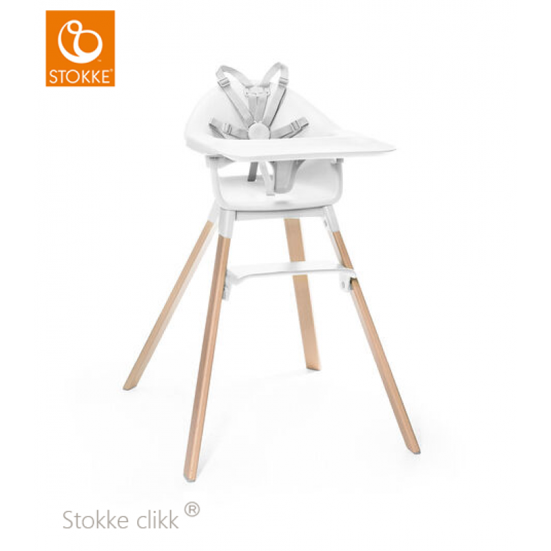Stokke Clikk high chair κάθισμα φαγητού white με Δώρο την Travel bag & Σουπλά ezpz™ by Stokke