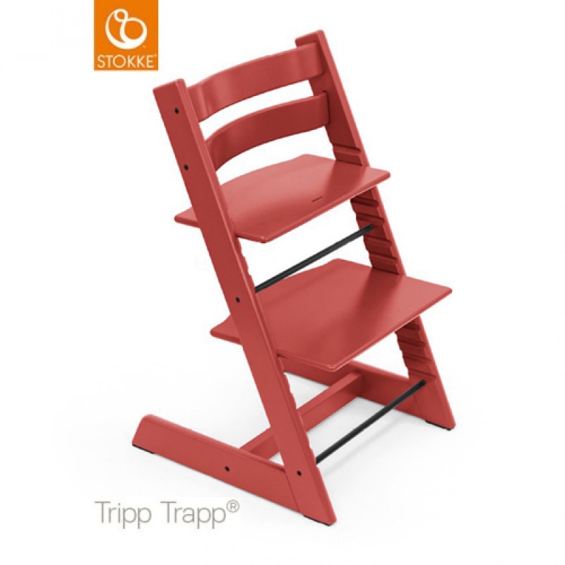 Stokke Tripp Trapp Chair Κάθισμα Φαγητού Warm Red & Δώρο το Baby set