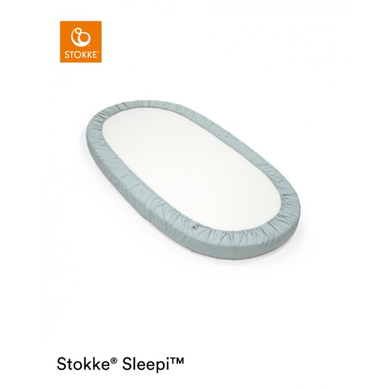 Stokke Sleepi Bed Fitted Sheet V3 Dots Sage 