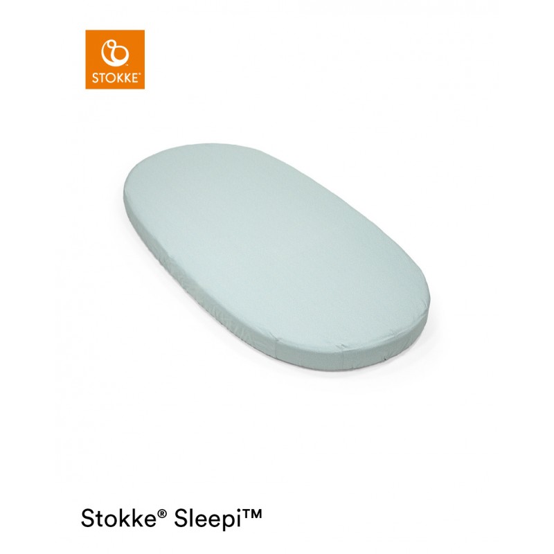 Stokke Sleepi Bed Fitted Sheet V3 Dots Sage 