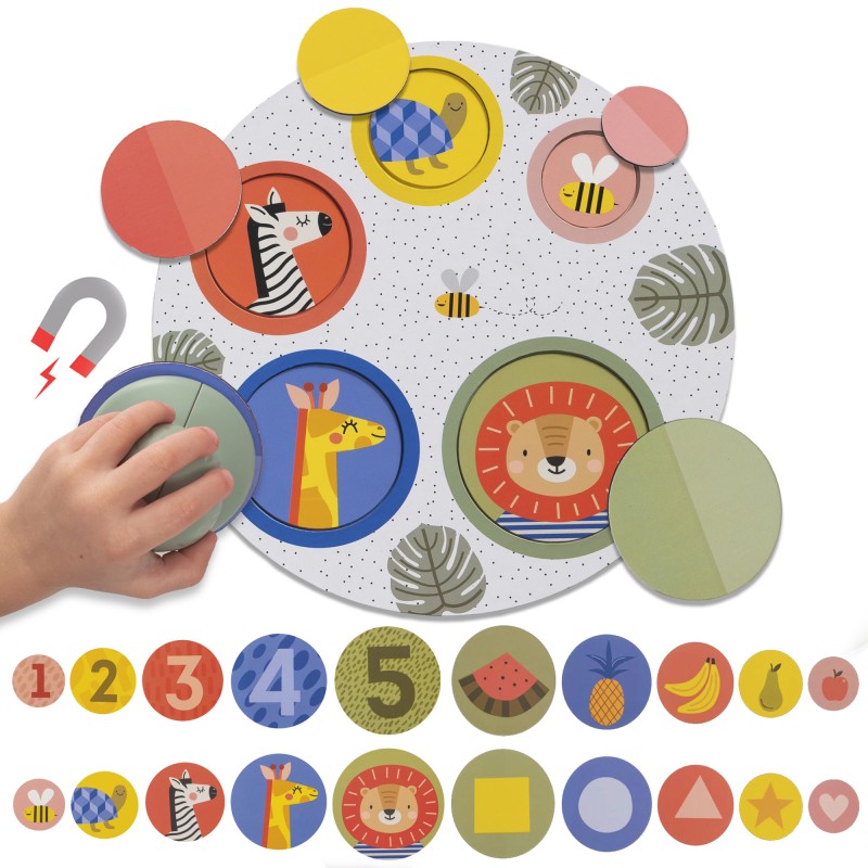 Taf Toys Magnetic Peek-A-Boo puzzle παιχνίδι Εκμάθησης 