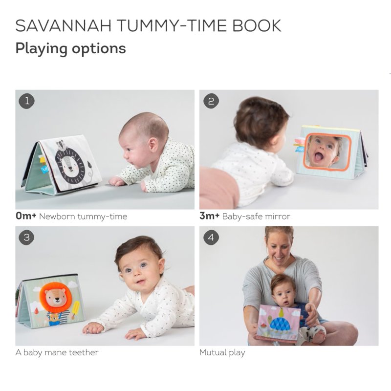 Taf Toys Εκπαιδευτικό Βιβλιαράκι Savannah Tummy-time