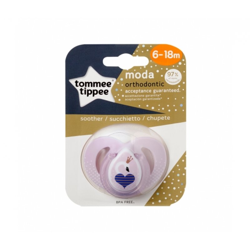 Tomme Tippe Πιπίλα Σιλικόνης Moda Ροζ 6-18m