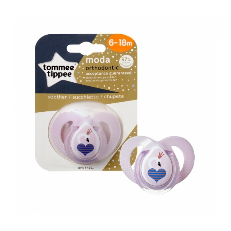 Tomme Tippe Πιπίλα Σιλικόνης Moda Ροζ 6-18m