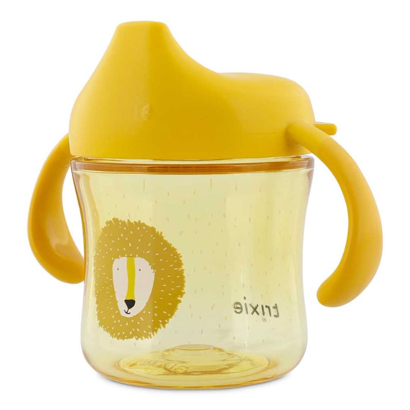 Trixie Sippy Cup Εκπαιδευτικό Ποτηράκι Με Μαλακό Στόμιο Και Χερούλια Για 4+ Μηνών 200ml Mr Lion