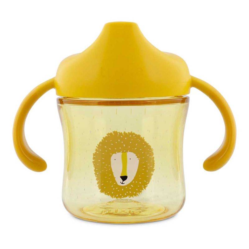 Trixie Sippy Cup Εκπαιδευτικό Ποτηράκι Με Μαλακό Στόμιο Και Χερούλια Για 4+ Μηνών 200ml Mr Lion