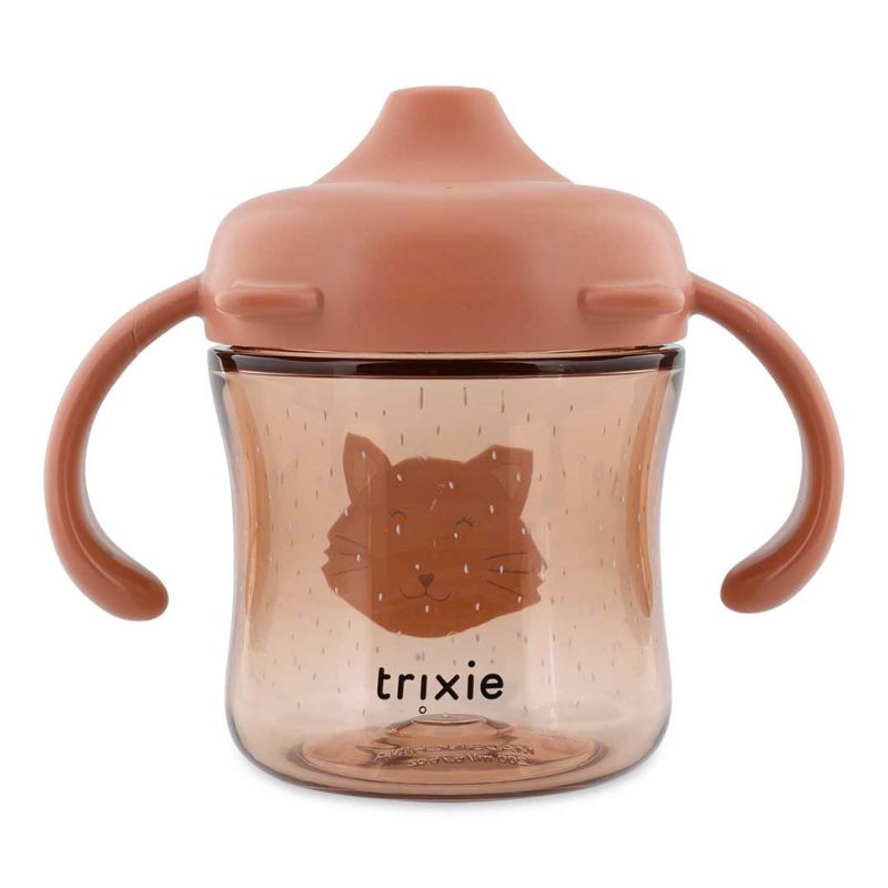 Trixie Sippy Cup Εκπαιδευτικό Ποτηράκι Με Μαλακό Στόμιο Και Χερούλια Για 4+ Μηνών 200ml Mrs Cat
