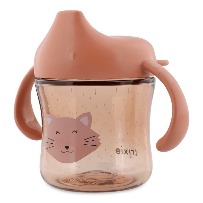 Trixie Sippy Cup Εκπαιδευτικό Ποτηράκι Με Μαλακό Στόμιο Και Χερούλια Για 4+ Μηνών 200ml Mrs Cat