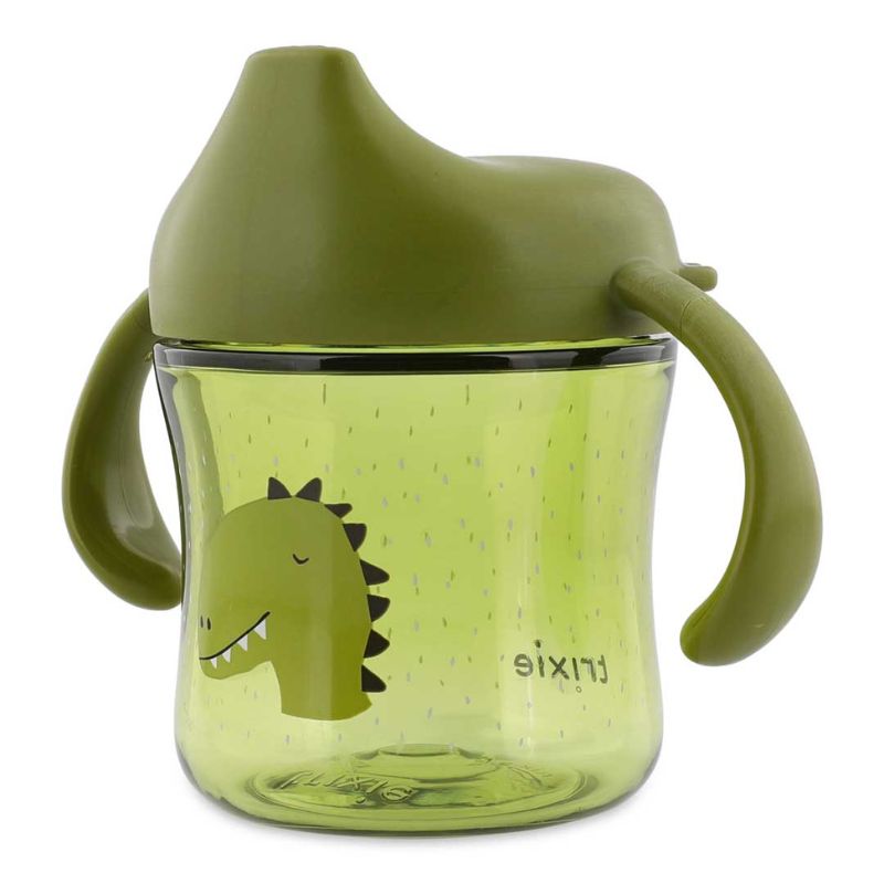 Trixie Sippy Cup Εκπαιδευτικό Ποτηράκι Με Μαλακό Στόμιο Και Χερούλια Για 4+ Μηνών 200ml Mr Dino