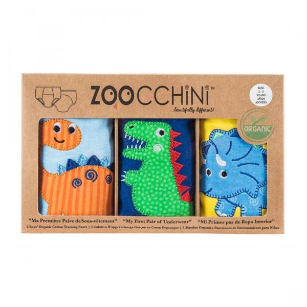 Zoocchini Εκπαιδευτικά Εσώρουχα Jurassic Pals 3τμχ 2-3 ετών ​​​​​​​