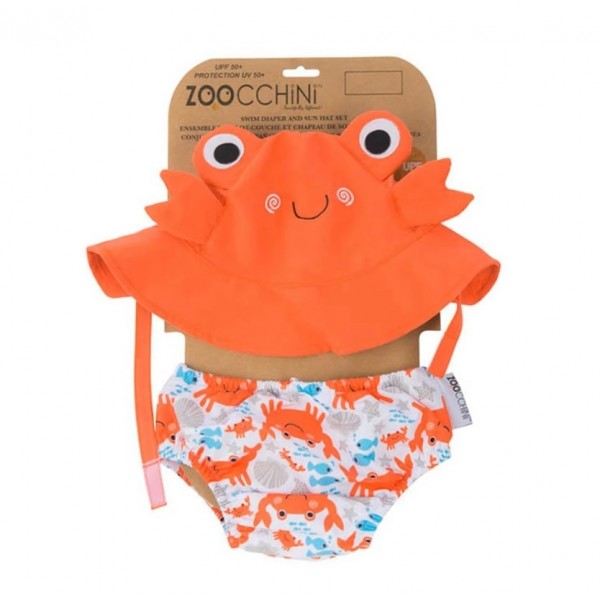 Zoocchini Σετ Μαγιό - Καπέλο Crab 12-24 μηνών
