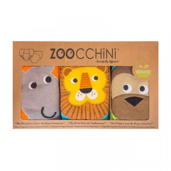 Zoocchini Εκπαιδευτικά Εσώρουχα Safari 3τμχ 2-3 ετών