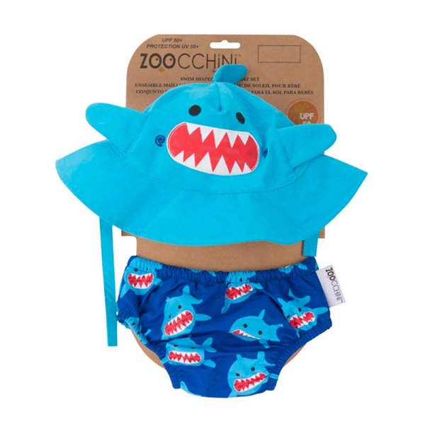 Zoocchini Σετ Μαγιό - Καπέλο Shark 6-12 μηνών
