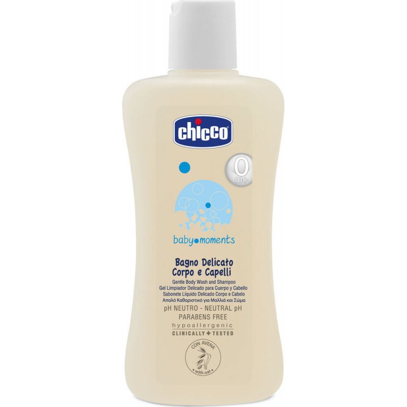 Chicco απαλό αφρόλουτρο-σαμπουάν 200 ml 