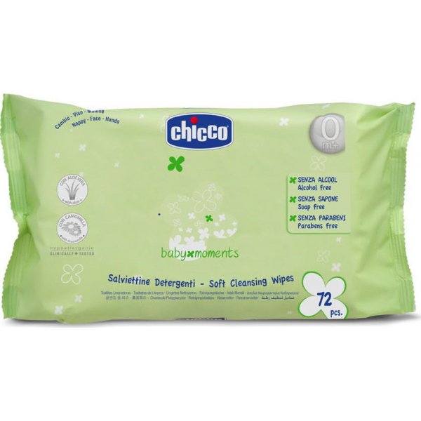 Chicco Μωρομάντηλα 72 τμχ χωρίς καπάκι