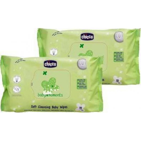 Chicco πακέτο μωρομάντηλα 2x72 τεμ