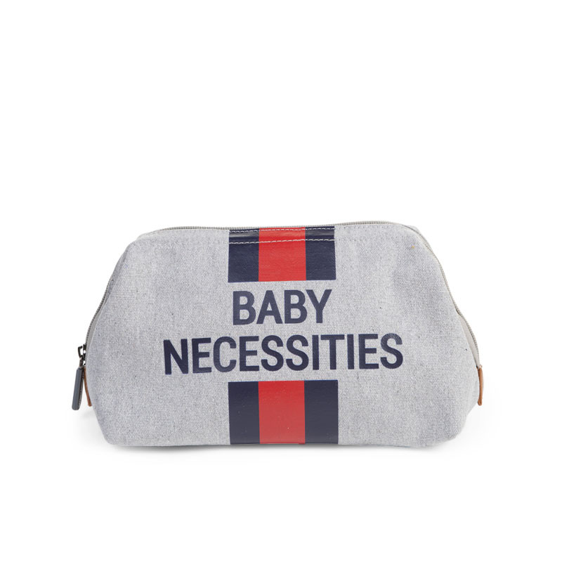 Childhome νεσσεσέρ baby necessities canvas grey stripes red/blue 
