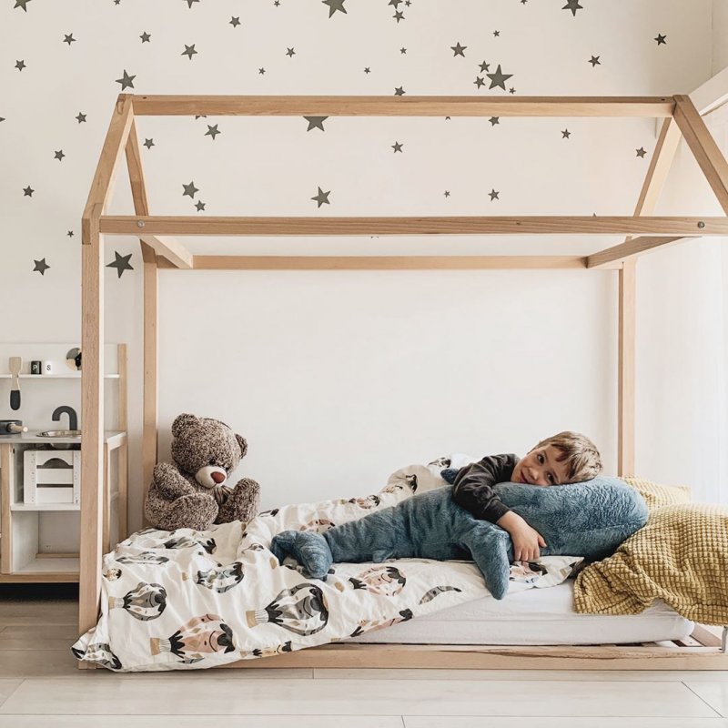 Childhome tipi bedframe house natural κρεβάτι εφηβικό