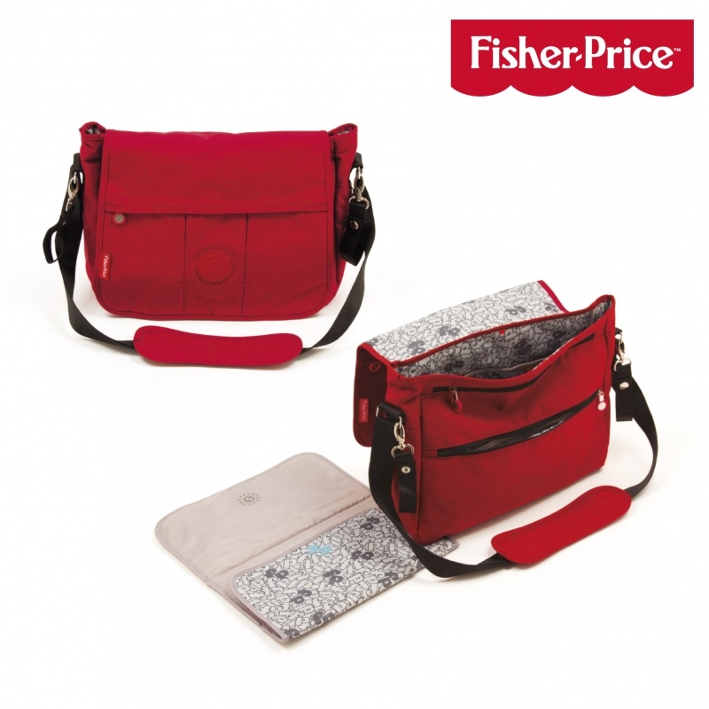 Fisher price Mama Bag τσάντα αλλαγής κόκκινη 36x11x29 