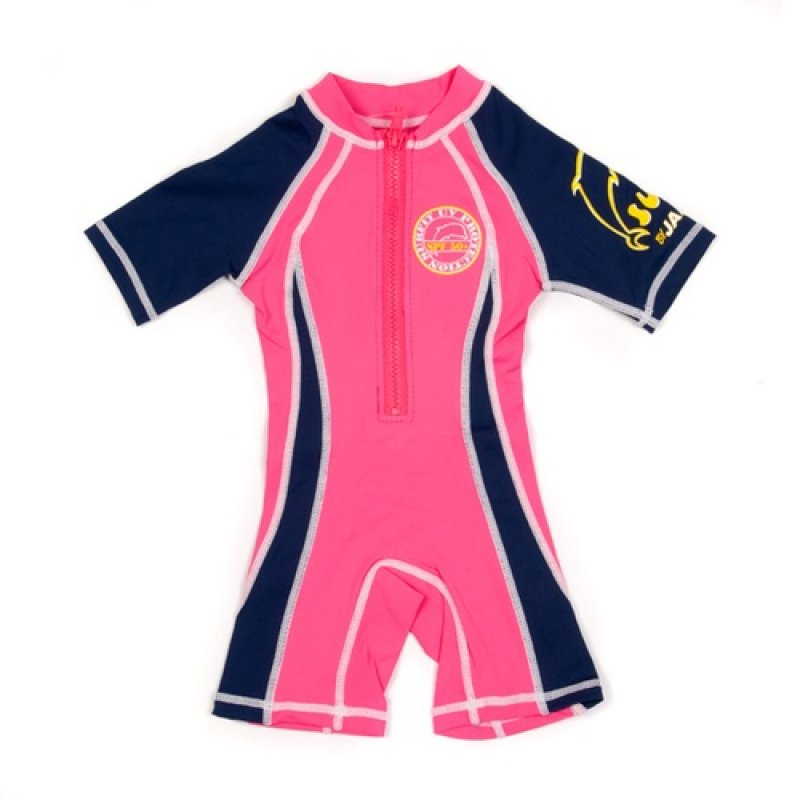 Jakabel shorty sunsuit αντιηλιακό μαγιό θαλάσσης 2-3 ετών pink navy