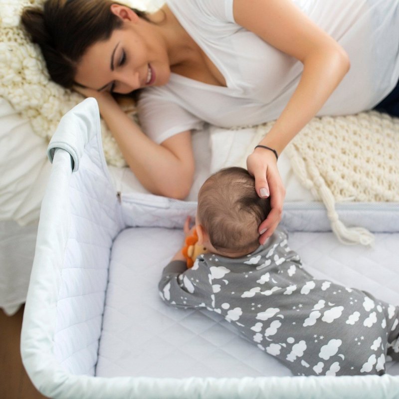 Lionelo βρεφικό λίκνο Theo concrete