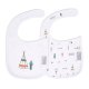 Interbaby σαλιάρα με velcro σετ 2 τεμ cabanas blanco 