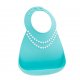Make My Day βρεφική σαλιάρα σιλικόνης Tiffany blue /pearls 