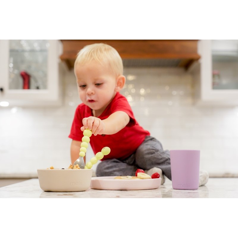 Melii – Πηρούνι και κουτάλι σιλικόνης Caterpillar