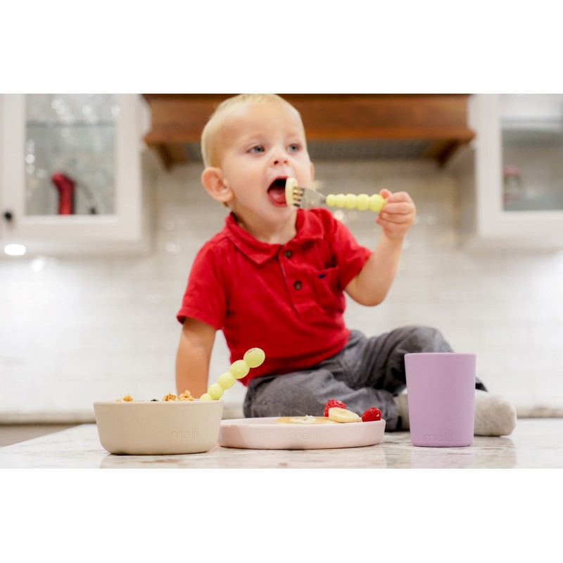 Melii – Πηρούνι και κουτάλι σιλικόνης Caterpillar