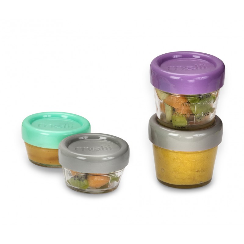 Melii – Glass Baby Food Containers (30 ml set of 6  & 60 ml set of 6)