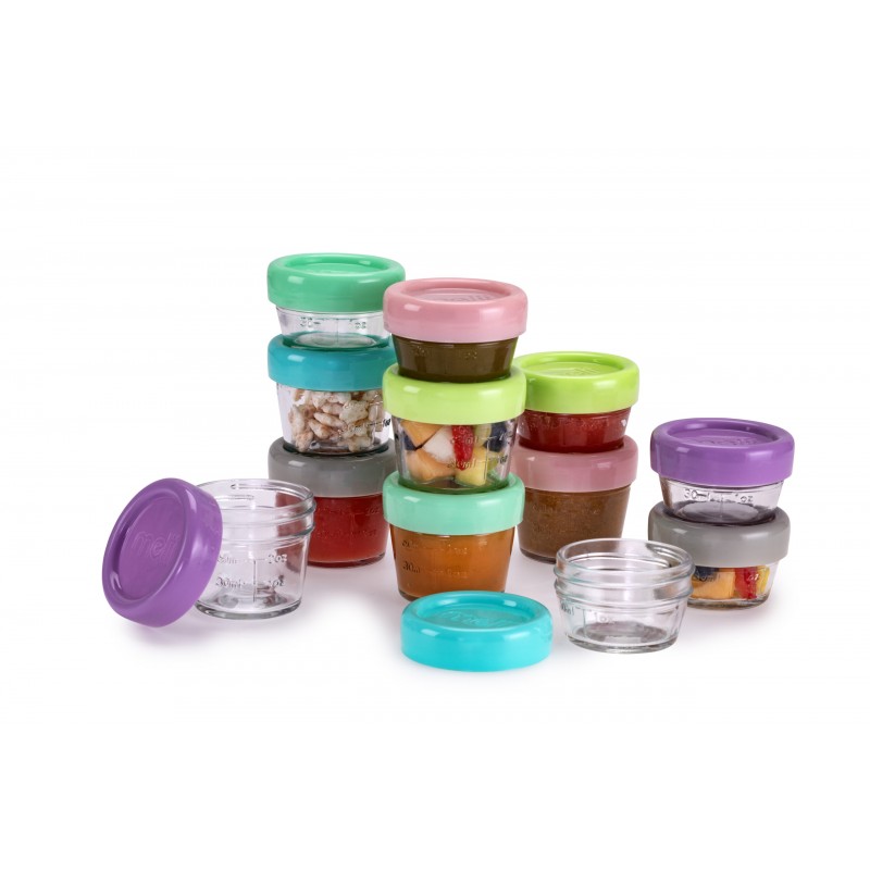 Melii – Glass Baby Food Containers (30 ml set of 6  & 60 ml set of 6)