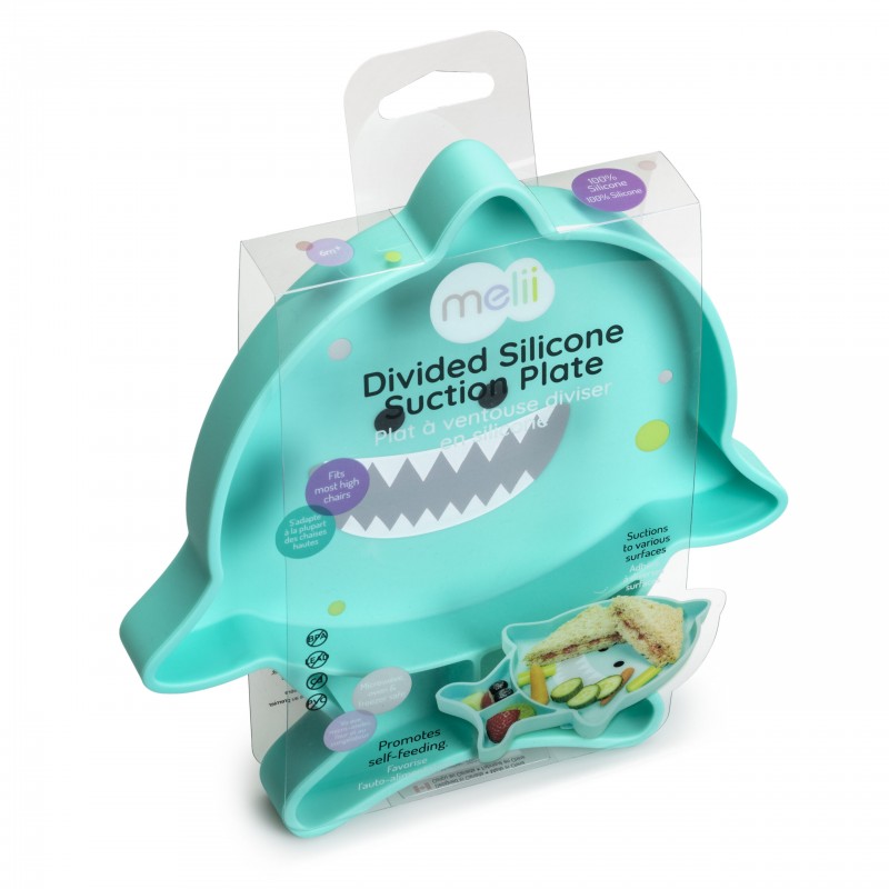 Melii – Πιάτο σιλικόνης με βεντούζα Shark