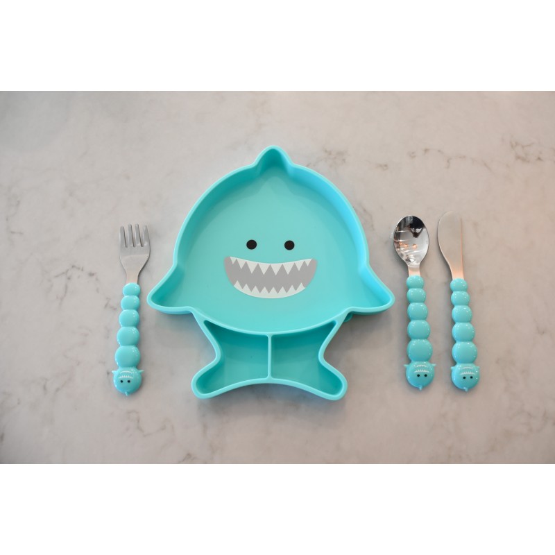 Melii – Πιάτο σιλικόνης με βεντούζα Shark