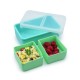 Melii – Bento Σιλικόνης 2 Θέσεων 700ml Blue/Mint