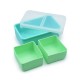 Melii – Bento Σιλικόνης 2 Θέσεων 700ml Blue/Mint
