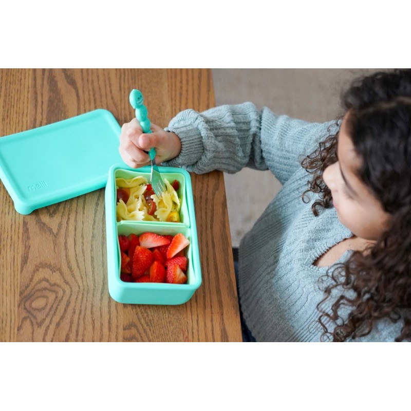 Melii – Bento Σιλικόνης 2 Θέσεων 700ml Blue/Mint