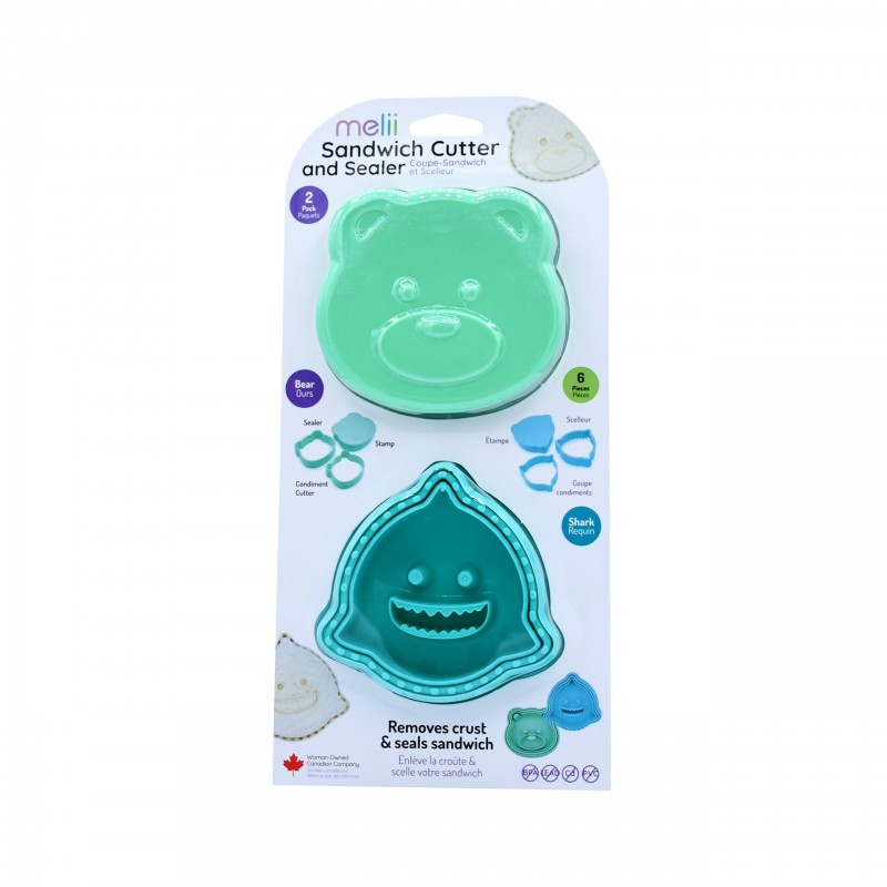 Melii Σετ Κουπάτ Τοστ 3-Σε-1 6 τμχ Bear / Shark