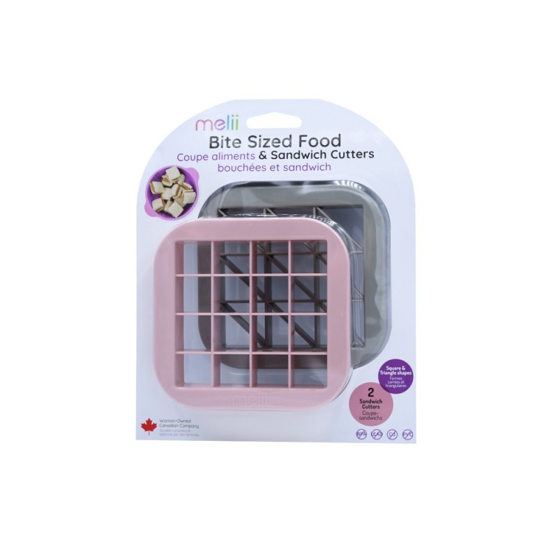 Melii – Sandwhich Cutters Pink & Grey 6 τεμ