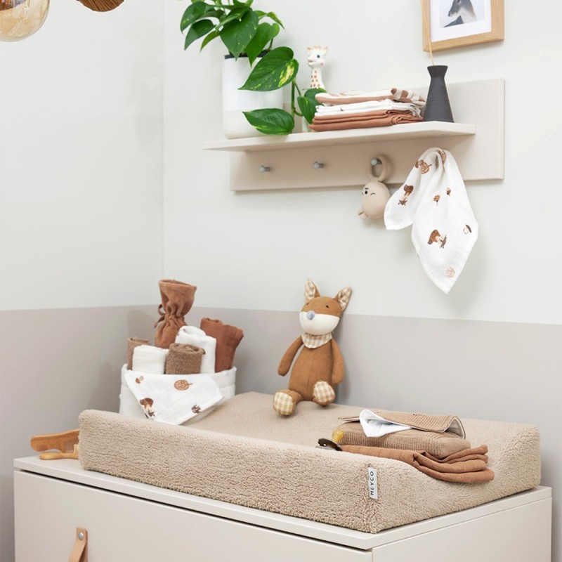 Meyco Σετ 3 Απορροφητικές Λαβέτες/Μουσελίνες Forest Animals Toffee – 30x30cm