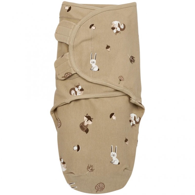 Meyco – Swaddle Forest Animals Sand 0-3 μηνών Meyco – Swaddle Forest Animals Sand 0-3 μηνών