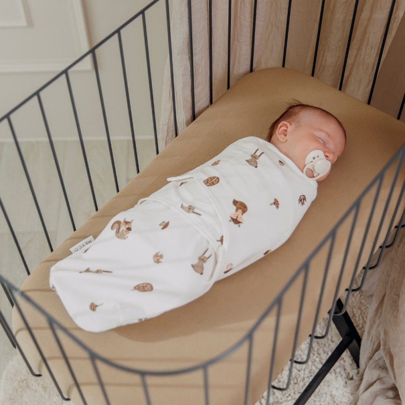 Meyco 2 Pack Swaddle Forest Animals Sand 0-3 μηνών