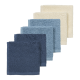 Meyco Πετσετάκια Λαβέτες Πακέτο των 6 Natural/jeans blue/indigo (30x30cm)