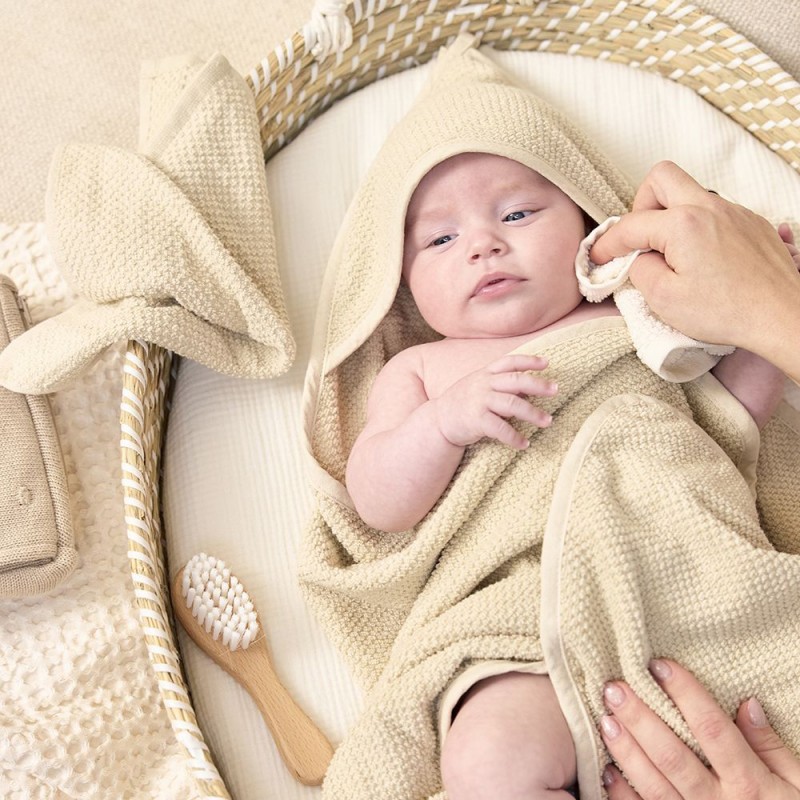 Meyco 6 Λαβέτες Πετσετάκια Popcorn Natural/Soft sand – 30x30cm