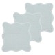 Meyco 3-pack Λαβέτες Πανάκια Προσώπου Wavy – Grey Blue