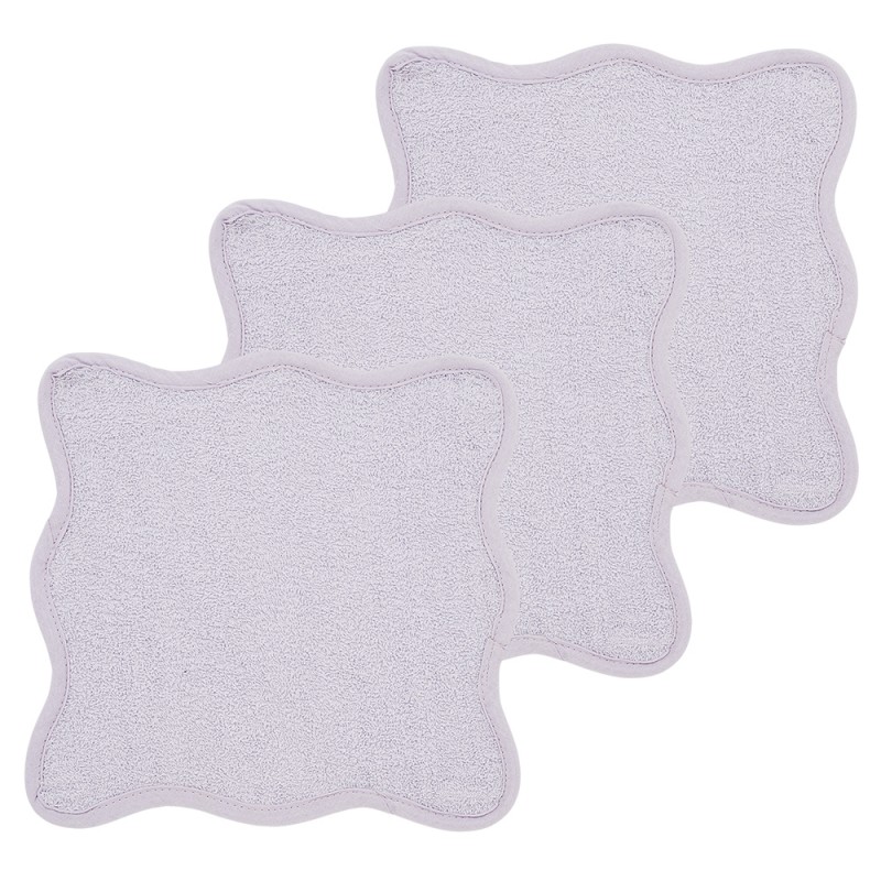 Meyco 3-pack Λαβέτες Πανάκια Προσώπου Wavy – Soft Lavender