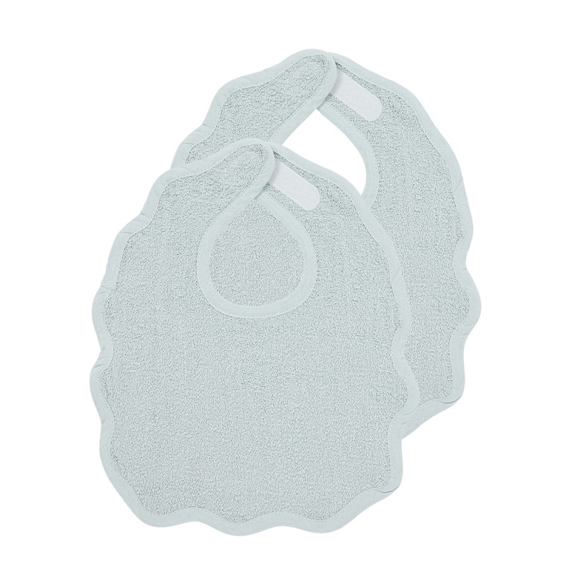 Meyco Σετ 2 Σαλιάρες Wavy Blue Grey